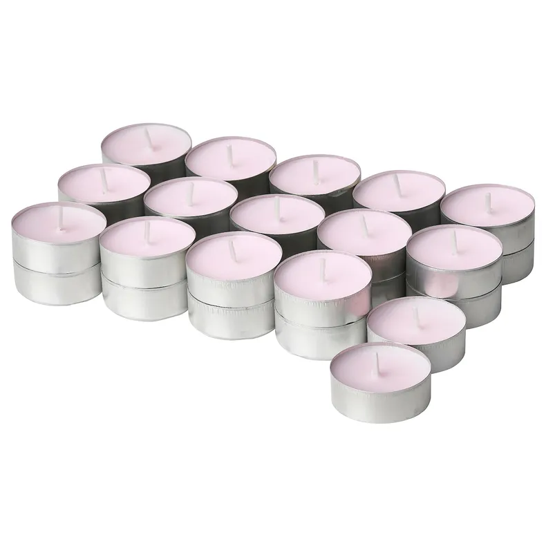 IKEA LUGNARE ЛУГНАРЕ, ароматизована свічка-таблетка, жасмин / рожевий, 3.5 Години 905.021.58 фото №1