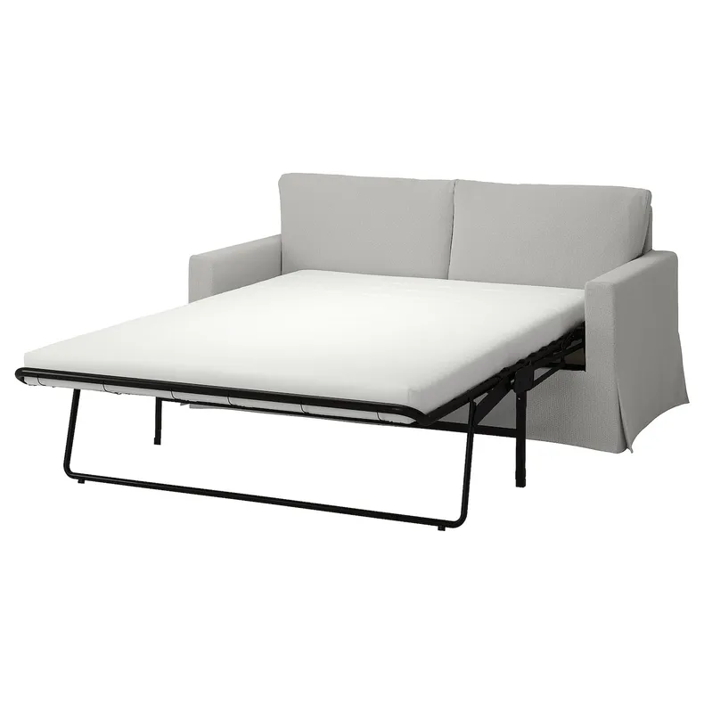 IKEA HYLTARP ХЮЛЬТАРП, чохол для 2-місного дивана-ліжка, Талміра біла/чорна 605.663.16 фото №1