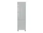 Кухонна шафа BRW Top Line 60 см ліва глянцева сіра для вбудованого холодильника, гренола сірий / глянцевий сірий TV_DL_60/207_L/L-SZG/SP фото