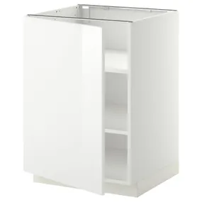 IKEA METOD МЕТОД, підлогова шафа з полицями, білий / РІНГХУЛЬТ білий, 60x60 см 594.663.94 фото