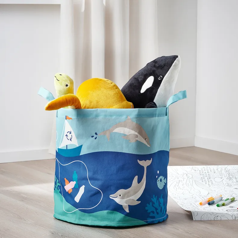 IKEA BLÅVINGAD БЛОВІНГАД, сумка, морські тварини/різнобарвний 105.283.79 фото №4