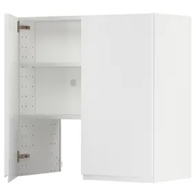 IKEA METOD МЕТОД, навесной шкаф д / вытяжки / полка / дверь, белый / Воксторп матовый белый, 80x80 см 495.043.63 фото