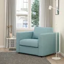 IKEA VIMLE ВІМЛЕ, крісло, САКСЕМАРА світло-синій 794.771.55 фото thumb №2
