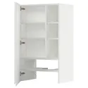 IKEA METOD МЕТОД, навесной шкаф д / вытяжки / полка / дверь, белый / Воксторп матовый белый, 60x100 см 095.042.37 фото thumb №1