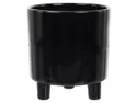 BRW тримач для вазонів на ніжках керамічний чорний 091689 фото thumb №1