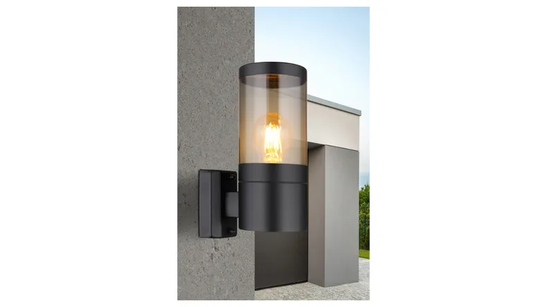 BRW Вуличний настінний світильник Xello зі сталі чорного кольору 092970 фото №2