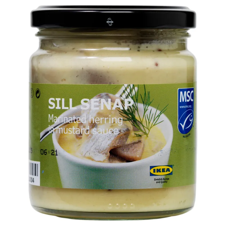 IKEA SILL SENAP, сельдь маринованная в горчич соусе, 250 г 901.010.33 фото №1