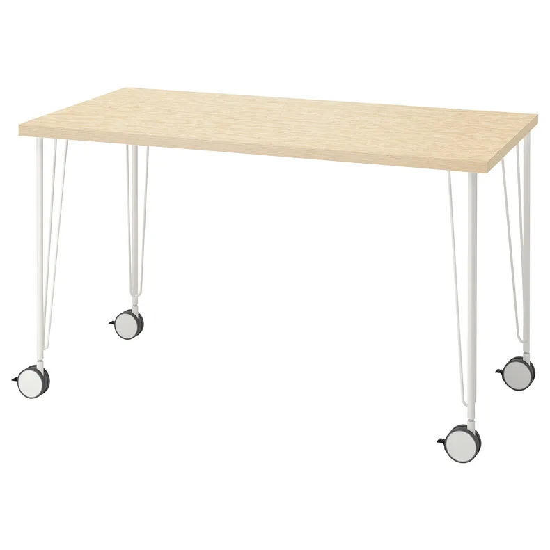 IKEA MITTCIRKEL МИТТЦИРКЕЛЬ / KRILLE КРИЛЛЕ, письменный стол, белый с эффектом сосны, 120x60 см 595.086.76 фото №1