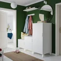 IKEA PLATSA ПЛАТСА, гардероб із 3 дверцятами, білий/ФОННЕС білий, 180x57x133 см 994.368.52 фото thumb №2