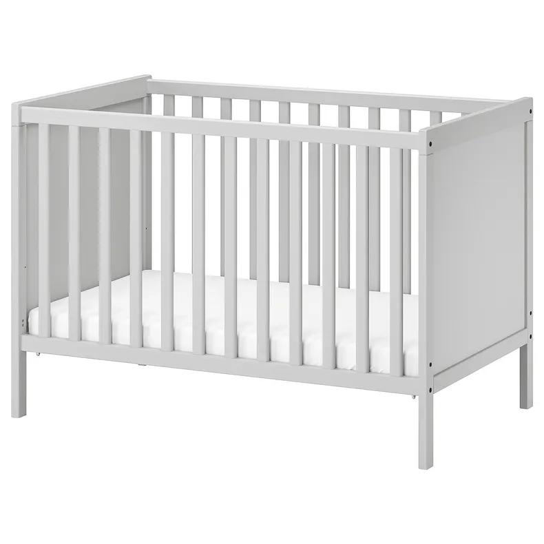 IKEA SUNDVIK СУНДВІК, ліжко для немовлят, сірий, 60x120 см 504.940.75 фото №1