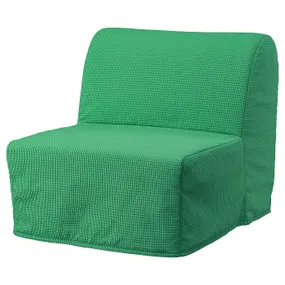IKEA LYCKSELE LÖVÅS ЛЮККСЕЛЕ ЛЕВОС, крісло-ліжко, ВАНСБРУ яскраво-зелений 593.869.91 фото