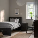 IKEA MALM МАЛЬМ, каркас ліжка з матрацом, чорно-коричневий / ВЕСТЕРЕЙ жорсткий, 90x200 см 295.368.26 фото thumb №3