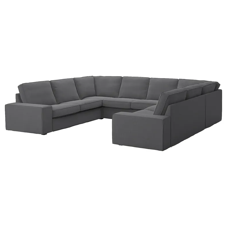 IKEA KIVIK КІВІК, диван U-подібної форми, 6-місний, Талміра середньо-сіра 095.278.04 фото №1