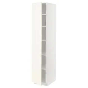 IKEA METOD МЕТОД, высокий шкаф с полками, белый / Вальстена белый, 40x60x200 см 895.073.07 фото