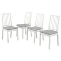 IKEA EKEDALEN ЕКЕДАЛЕН, стілець, білий/ОРРСТА світло-сірий 093.998.30 фото thumb №1