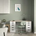IKEA MITTCIRKEL МІТТЦІРКЕЛЬ / ALEX АЛЕКС, письмовий стіл, яскравий білий з ефектом сосни, 140x60 см 495.087.47 фото thumb №4
