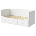 IKEA HEMNES ХЕМНЭС, каркас кровати-кушетки с 3 ящиками, белый, 80x200 см 903.493.26 фото thumb №1