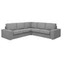 IKEA KIVIK КИВИК, 4-местный угловой диван, Тибблби бежевый / серый 294.404.71 фото thumb №1