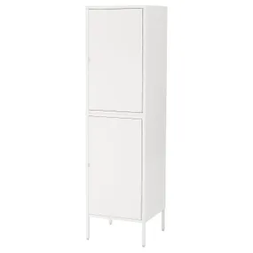 IKEA HÄLLAN ХЭЛЛАН, комбинация для хранения с дверцами, белый, 45x47x167 см 892.494.03 фото