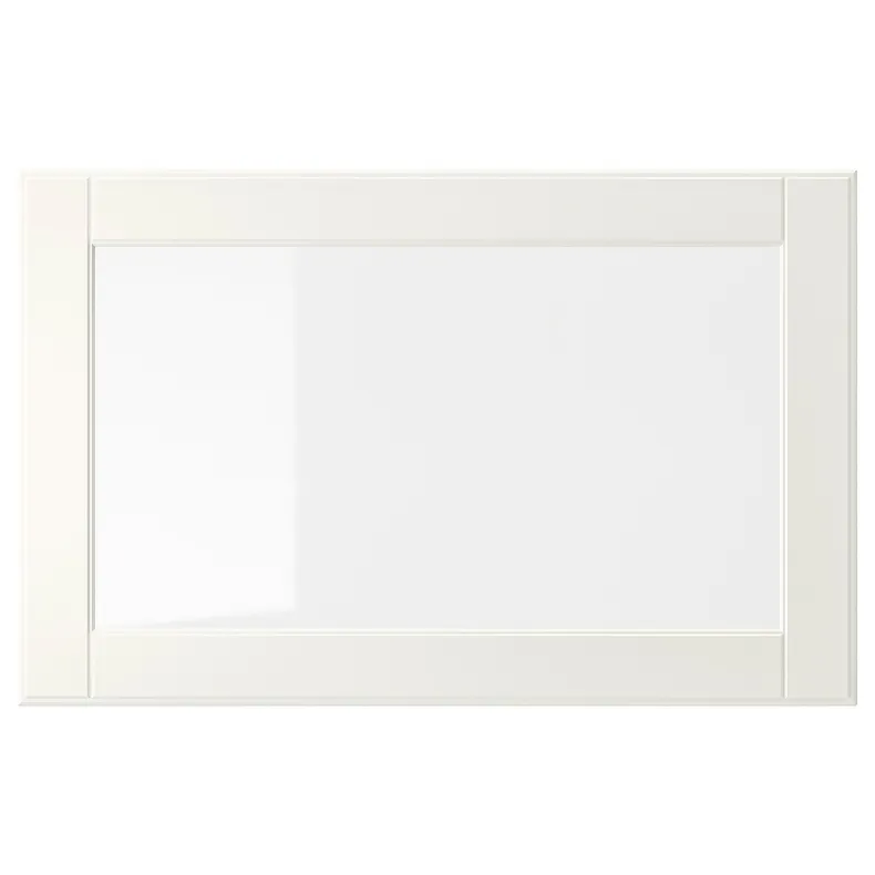 IKEA OSTVIK ОСТВІК, скляні дверцята, біле / прозоре скло, 60x38 см 104.727.06 фото №1