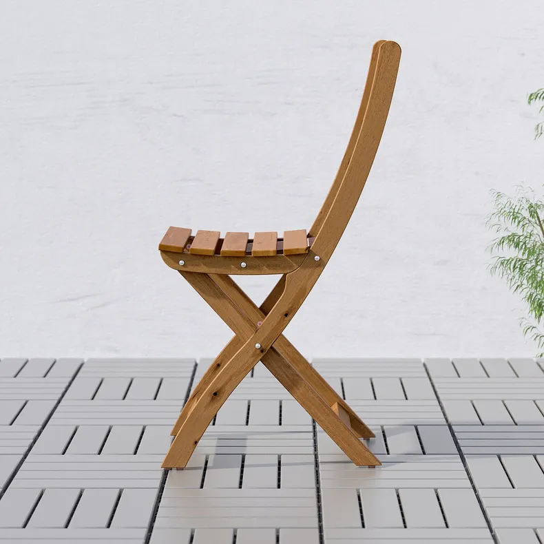 IKEA ASKHOLMEN АСКХОЛЬМЕН, стілець, вуличний, складаний темно-коричневий 205.575.02 фото №3