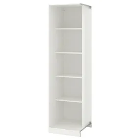 IKEA PAX ПАКС, додаткова кутова секція, 4 полиці, білий, 53x58x201 см 703.469.32 фото