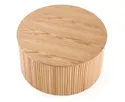 Журнальный столик деревянный круглый HALMAR WOODY, 80x80 см, натуральный фото thumb №3