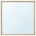 IKEA NISSEDAL НИССЕДАЛЬ, зеркало, белый крашеный дуб, 65x65 см 603.908.74 фото thumb №1