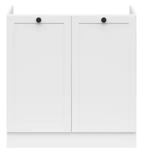 BRW Кухонный шкаф под мойку Junona Line 80 см белый, белый DK2D/80/82-BI/BI фото