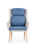Кресло мягкое HALMAR PURIO светлый серый/синий фото thumb №5