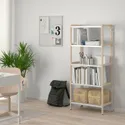 IKEA EKENABBEN ЭКЕНАББЕН, открытый стеллаж, осина / белый, 70x34x154 см 804.878.13 фото thumb №3