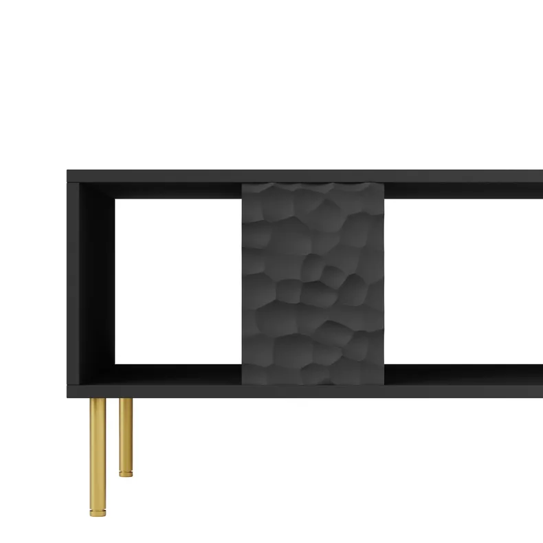 Журнальний стіл HALMAR BULLET law-1 92x50 см чорна, ніжки : золото фото №6