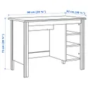 IKEA BRUSALI БРУСАЛІ, письмовий стіл, білий, 90x52 см 404.397.63 фото thumb №4