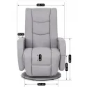 Поворотне масажне крісло MEBEL ELITE SPIKE 2, тканина: Сірий фото thumb №14