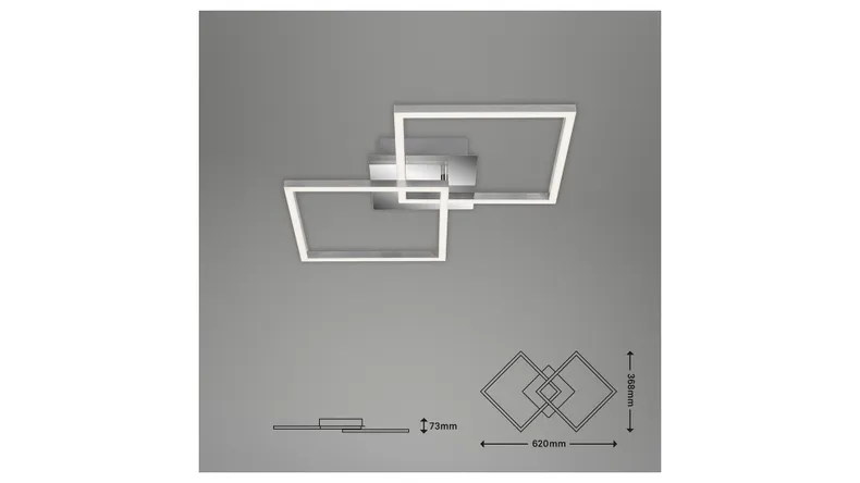 BRW Frame LED 2-позиционный металлический потолочный светильник серебристый 085524 фото №7