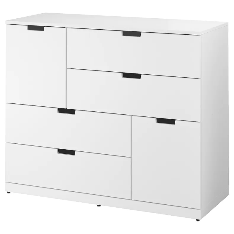 IKEA NORDLI НОРДЛИ, комод с 6 ящиками, белый, 120x99 см 692.766.33 фото №1