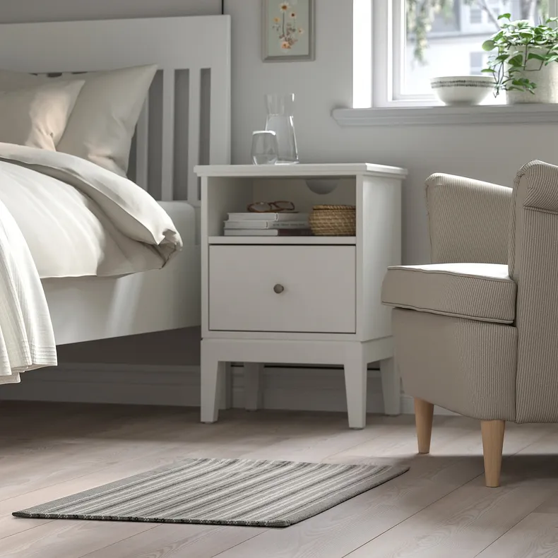 IKEA TRANSPORTLED ТРАНСПОРТЛЕД, килим, пласке плетіння, сірий / смугастий, 50x80 см 905.374.31 фото №4