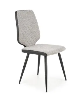 Кухонний стілець HALMAR K424 сірий/чорний (1шт=4шт) фото