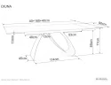 Стол обеденный раскладной SIGNAL Diuna (160-240)X90, матовый чёрный, черный фото thumb №2