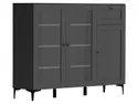 BRW Комод Modeo 150 см шкаф с 3 дверцами и выдвижным ящиком графит KOM/150/100/40_7B-GF/GF фото thumb №1
