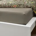 IKEA ULLVIDE УЛЛЬВІДЕ, простирадло на резинці, сірий бежевий, 120x200 см 605.901.99 фото thumb №4