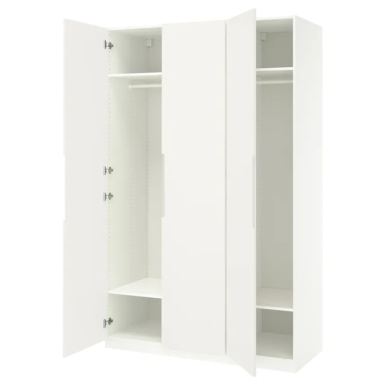 IKEA PAX ПАКС / TONSTAD ТОНСТАД, гардероб, комбінація, білий/кремовий, 150x60x236 см 595.490.21 фото №1