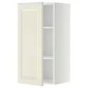 IKEA METOD МЕТОД, навесной шкаф с полками, белый / бодбинские сливки, 40x80 см 594.675.10 фото thumb №1