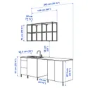 IKEA ENHET ЭНХЕТ, кухня, белый / имит. дуб, 243x63.5x222 см 293.378.03 фото thumb №3