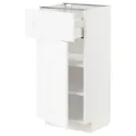 IKEA METOD МЕТОД / MAXIMERA МАКСИМЕРА, напольный шкаф с ящиком / дверцей, белый Энкёпинг / белая имитация дерева, 40x37 см 794.734.35 фото thumb №1