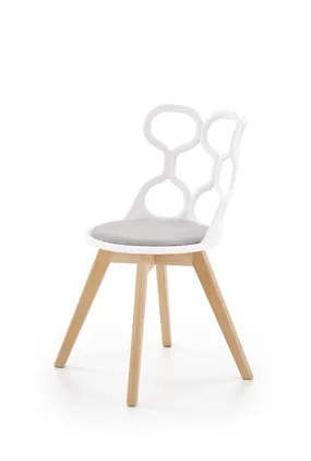 Кухонний стілець HALMAR K308 білий/сірий (1шт=2шт) фото