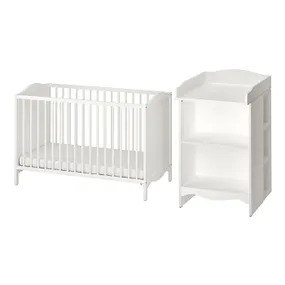 IKEA SMÅGÖRA СМОГЕРА, набір дитячих меблів, 2 пр., білий, 60x120 см 295.061.17 фото