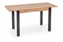Обідній стіл розкладний HALMAR GINO 100-135x60 см, стільниця - дуб вотан, ніжки - чорні фото thumb №4