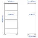IKEA SKRUVBY СКРУВБЮ, книжкова шафа, білий, 60x140 см 405.035.46 фото thumb №7