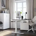 IKEA MITTZON МИТТЗОН, стол / трансф, электрический окл ясень с черными / белыми пятнами, 160x80 см 395.302.30 фото thumb №5